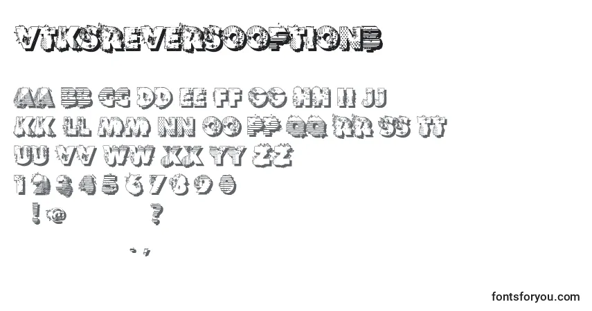 A fonte VtksReversoOptionB – alfabeto, números, caracteres especiais