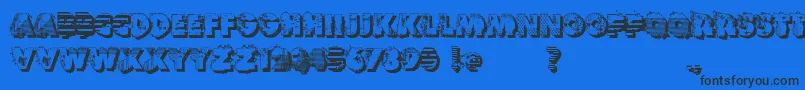 VtksReversoOptionB-fontti – mustat fontit sinisellä taustalla