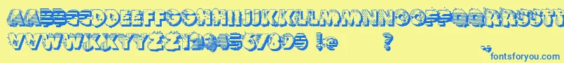 Шрифт VtksReversoOptionB – синие шрифты на жёлтом фоне