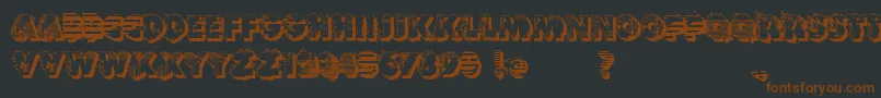 VtksReversoOptionB Font – Brown Fonts on Black Background
