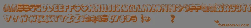 VtksReversoOptionB Font – Brown Fonts on Gray Background