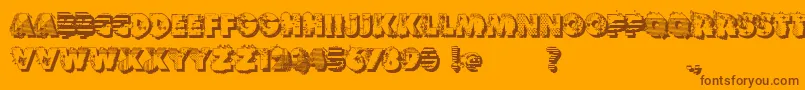 VtksReversoOptionB Font – Brown Fonts on Orange Background