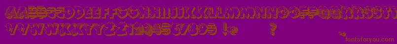 Шрифт VtksReversoOptionB – коричневые шрифты на фиолетовом фоне