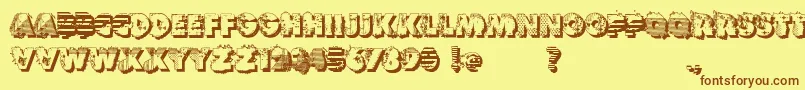 VtksReversoOptionB Font – Brown Fonts on Yellow Background