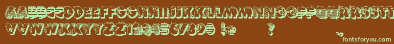 VtksReversoOptionB Font – Green Fonts on Brown Background
