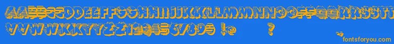 VtksReversoOptionB Font – Orange Fonts on Blue Background