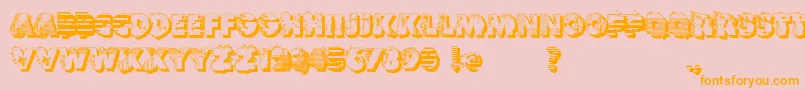 VtksReversoOptionB Font – Orange Fonts on Pink Background