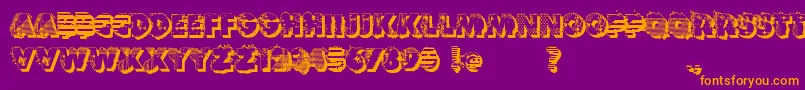 VtksReversoOptionB Font – Orange Fonts on Purple Background