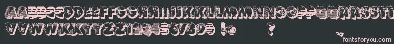 フォントVtksReversoOptionB – 黒い背景にピンクのフォント