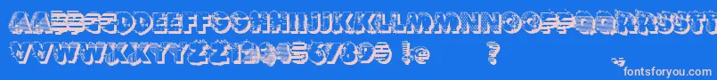 Шрифт VtksReversoOptionB – розовые шрифты на синем фоне