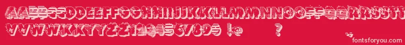 Шрифт VtksReversoOptionB – розовые шрифты на красном фоне
