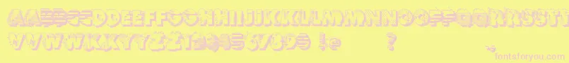 Шрифт VtksReversoOptionB – розовые шрифты на жёлтом фоне