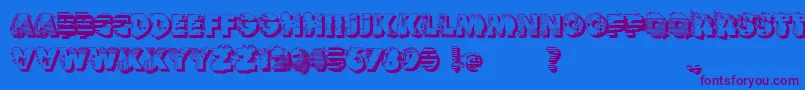 Czcionka VtksReversoOptionB – fioletowe czcionki na niebieskim tle