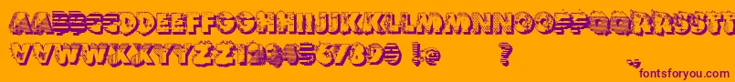 フォントVtksReversoOptionB – オレンジの背景に紫のフォント