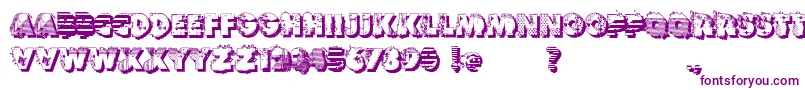 Czcionka VtksReversoOptionB – fioletowe czcionki na białym tle