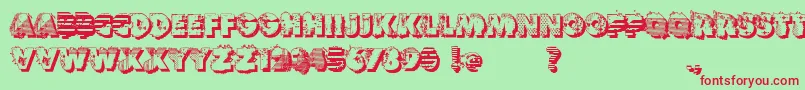 VtksReversoOptionB Font – Red Fonts on Green Background