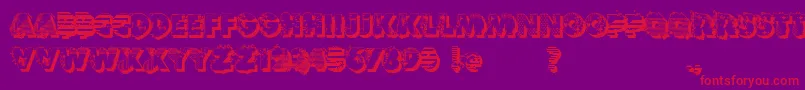 フォントVtksReversoOptionB – 紫の背景に赤い文字