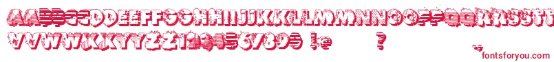 Шрифт VtksReversoOptionB – красные шрифты на белом фоне