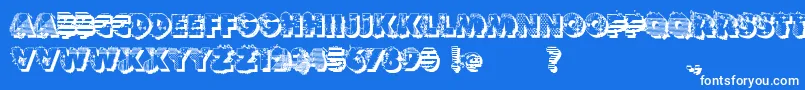 VtksReversoOptionB-Schriftart – Weiße Schriften auf blauem Hintergrund