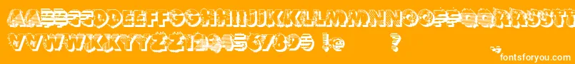 Шрифт VtksReversoOptionB – белые шрифты на оранжевом фоне