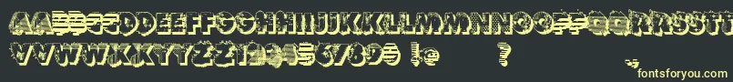 Шрифт VtksReversoOptionB – жёлтые шрифты на чёрном фоне
