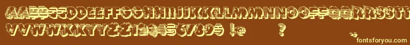 VtksReversoOptionB Font – Yellow Fonts on Brown Background