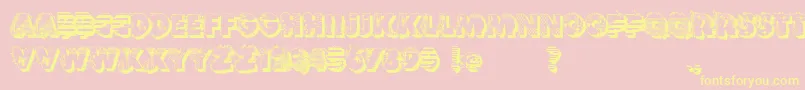 Шрифт VtksReversoOptionB – жёлтые шрифты на розовом фоне