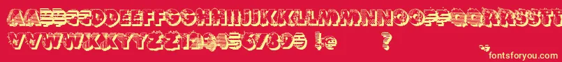 VtksReversoOptionB Font – Yellow Fonts on Red Background