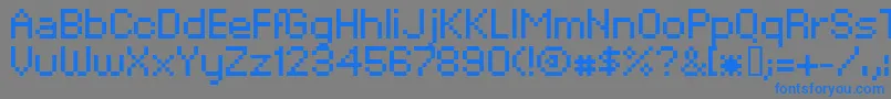 XpaiderPixelExplosion02 Font – Blue Fonts on Gray Background