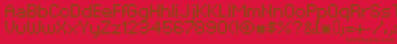 XpaiderPixelExplosion02 Font – Brown Fonts on Red Background