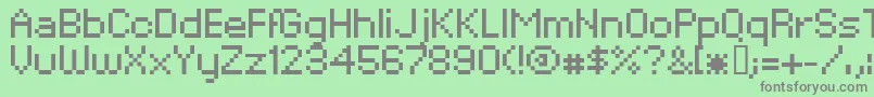 XpaiderPixelExplosion02 Font – Gray Fonts on Green Background