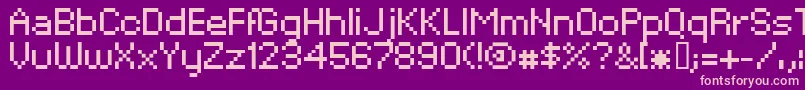 フォントXpaiderPixelExplosion02 – 紫の背景にピンクのフォント