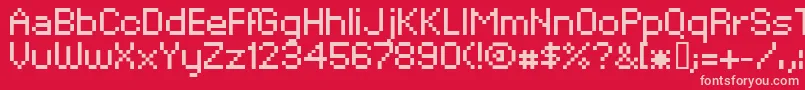 XpaiderPixelExplosion02 Font – Pink Fonts on Red Background