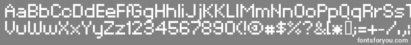 XpaiderPixelExplosion02 Font – White Fonts on Gray Background