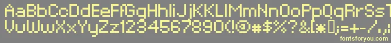 XpaiderPixelExplosion02 Font – Yellow Fonts on Gray Background