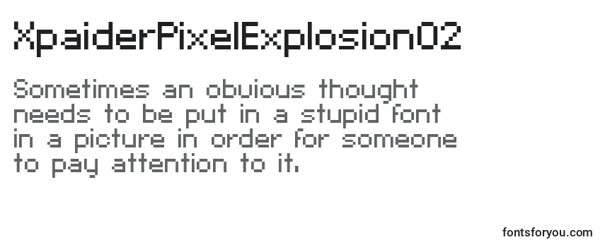 Шрифт XpaiderPixelExplosion02