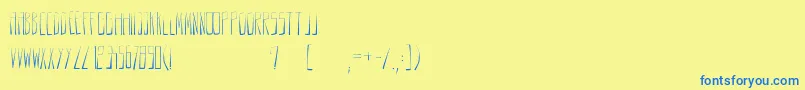 Anodin Font – Blue Fonts on Yellow Background