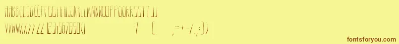 Anodin Font – Brown Fonts on Yellow Background