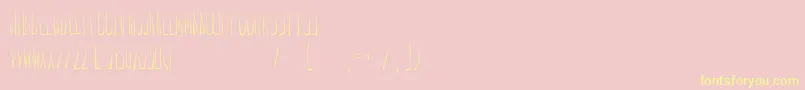 Anodin Font – Yellow Fonts on Pink Background