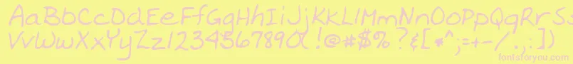 OzRegular Font – Pink Fonts on Yellow Background