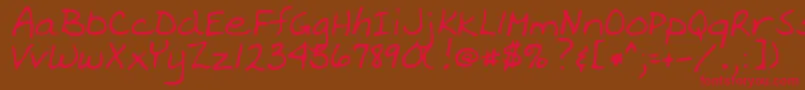 OzRegular Font – Red Fonts on Brown Background