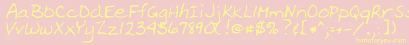 OzRegular Font – Yellow Fonts on Pink Background