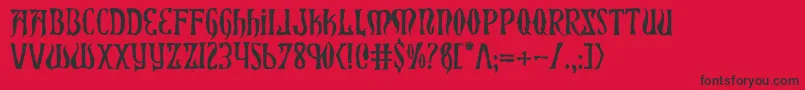 Xiphosh Font – Black Fonts on Red Background