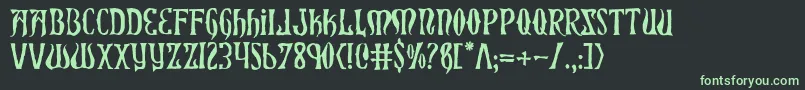 Xiphosh Font – Green Fonts on Black Background