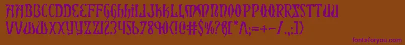 Xiphosh Font – Purple Fonts on Brown Background
