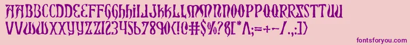 Xiphosh Font – Purple Fonts on Pink Background