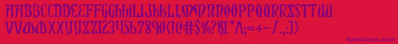 Xiphosh Font – Purple Fonts on Red Background