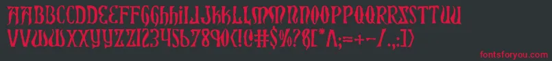Xiphosh Font – Red Fonts on Black Background