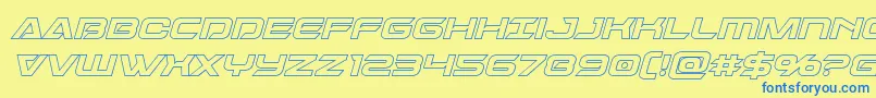 Подробнее о шрифте Dameronoutital Шрифт Dameronoutital – синие шрифты на жёлтом фоне