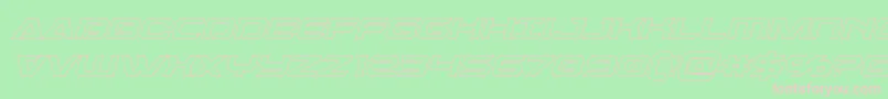 フォントDameronoutital – 緑の背景にピンクのフォント